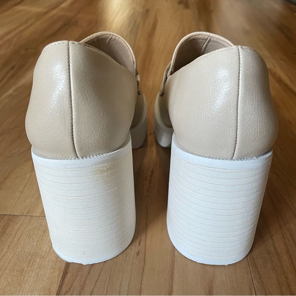 OASIS SOCIETY Chunky Beige Platform Loafer 7 - Picture 7 of 12
